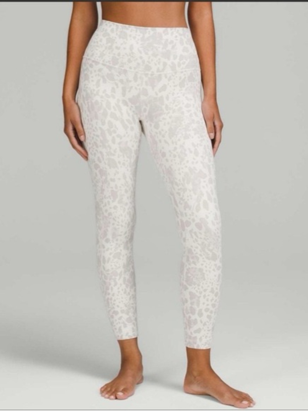 lululemon athletica Light Gray Animal-Print High-Rise Leggings